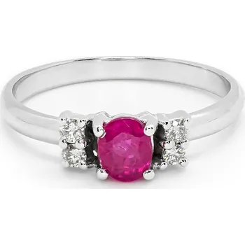 Prsten Prsten z bílého zlata se safírem a diamanty 21ZP2401336