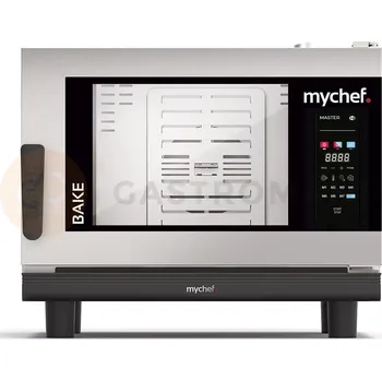 Elektrický konvektomat, pekařský, automatický systém mytí, 4x600x400 mm, 7,3 kW, 400 V | MYCHEF, BAKE MASTER 4E