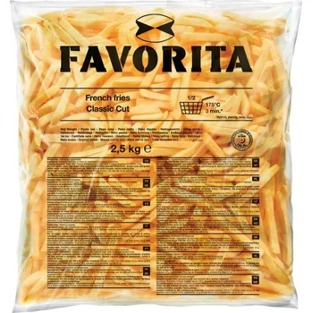 Hotové jídlo Favorita Hranolky 9/9 mražené 2,5kg