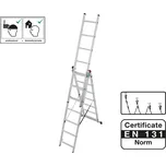 PROTECO žebřík trojdílný univerzální Krause CORDA 3x7, prac. výška 5,1 m