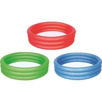 Dětský bazének Bestway Nafukovací bazén 3 barvy (červená, zelená, modrá), průměr 122 cm, výška 25 cm