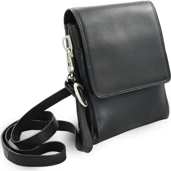 Kabelka Malý černý kožený pánský crossbag 215-2189-60 + doprava zdarma