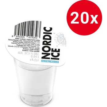 Vodka Vodka Nordic Ice 37,5% 20x40ml panák
