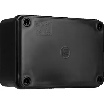 Elektroinstalační krabice Rozvodná krabice Pawbol 216C, černá, UV, 120x80x50