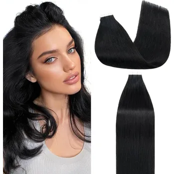 Příčesek Páskové prodloužení vlasů - různé délky Černá 30 cm