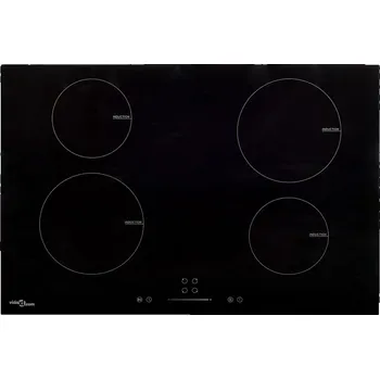 Varná deska Indukční deska 4 varné zóny dotykové ovládání sklo 77 cm 7000 W 51439