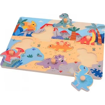 Puzzle Dřevěné puzzle s úchyty Dino II 18m+