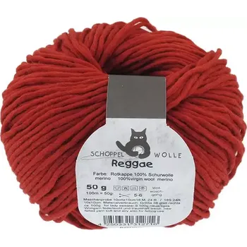 Příze Schoppel Wolle Reggae 2303 Rotkappe (Příze merino Reggae 2303 Rotkappe)