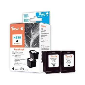PEACH HP H338, HP 338, black, C8765E/338, TwinPack
