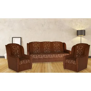 Sedací souprava FN Sedací souprava Ušák 3F+1+1 Platan hnědá