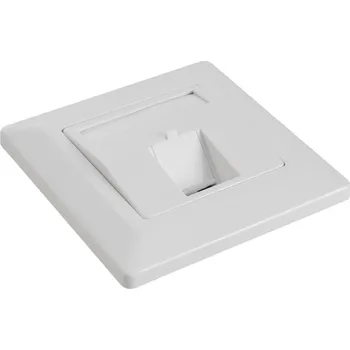 Elektrická zásuvka Solarix Eth.Zás. modulární pro 1 keystone pod omítku bílá SX9-1-0-WH