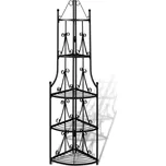 Rohový stojan na květiny černý Černý 40782