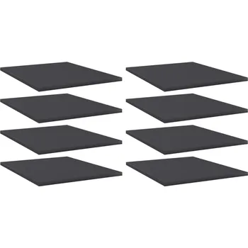 přebalovací pult a komoda Police na knihy 8 ks šedé 40 x 50 x 1,5 cm kompozitní dřevo Šedá 805191