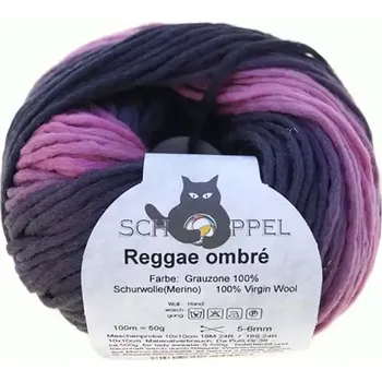 Příze Schoppel Wolle Reggae ombré 2246 Grauzone (Příze merino Reggae ombré 2246 Grauzone)