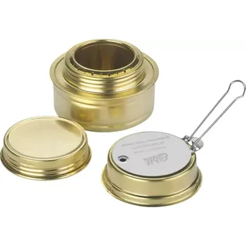 Turistický vařič Vařič mosazný na tekutý líh ESBIT (Jednoduchý skládací vařič na tekutý líh, využijete pro přípravu teplého pokrmu či nápoje na cestách i v kempu.)