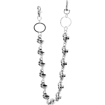 Řetěz na kolo Řetěz na kalhoty Lebky (kovová rockerská řetěz na kalhoty)