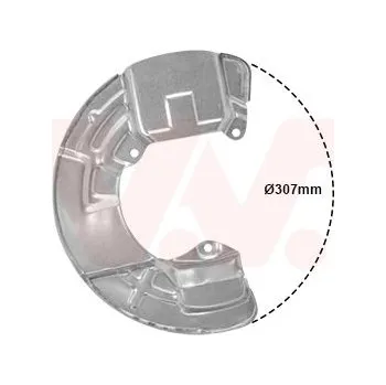 Brzdový kotouč Ochranný plech proti rozstřikování, brzdový kotouč VAN WEZEL 5920371