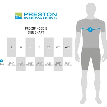 Rybářské oblečení Preston Pro Zip Hoodie - XXXL Varianta: XXXXL