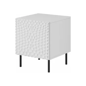 Noční stolek Noční stolek HOLE 2 ks. 44x40,5x53,5 cm bílá matná