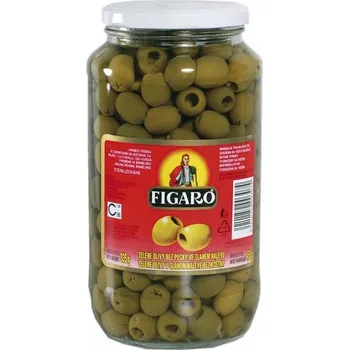 oliva Figaro Zelené olivy bez pecky ve slaném nálevu 920g