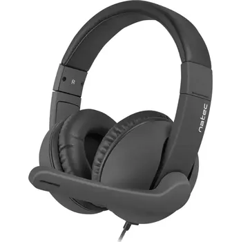 Sluchátka NATEC sluchátka s mikrofonem RHEA, černé