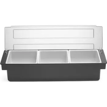 Barový zásobník na ovoce - 3 náplně, Bar up, Černá, 480x150x(v)100mm 552018H