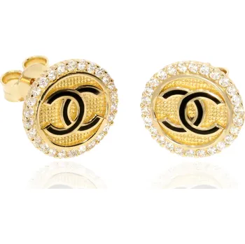 Náušnice Zlatnictví Helios Zlaté náušnice se zirkonky