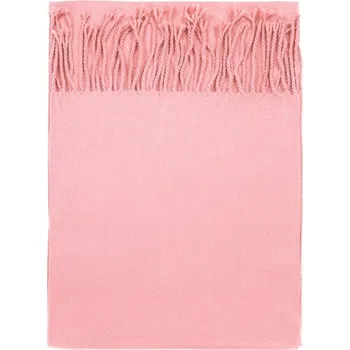 Šála Jednobarevný šál s třásněmi růžový