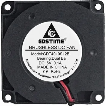 Domácí ventilátor Gdstime Radiální ventilátor (blower) 4010 5V Dual Ball