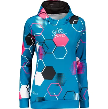 Dámská mikina Dámská funkční mikina premium ALTISPORT VOJ/ALW037MI01 PETROELJOVÁ/RŮŽOVÁ XS