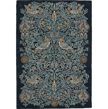 Koberec Vopi Luxusní květinový koberec Morris & Co Bird webb´s blue 128308 Brink & Campman (Varianta: 140 x 200)