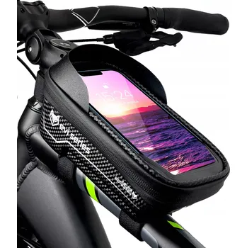 brašna na kolo Evi Brašna na rám kola, držák telefonu, vodotěsná brašna velikost M černá 1.5 l