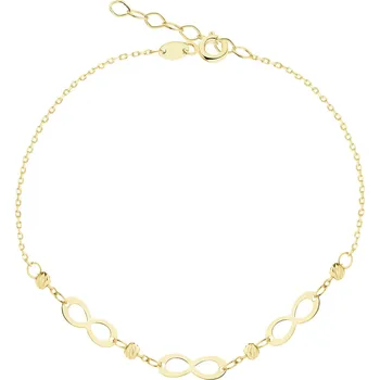 Náramek Zlatý náramek, anker - nekonečno - AP538-8965