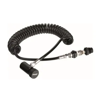 Airsoft HPA pružná hadice se šroubením - Černá