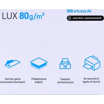 Kancelářský papír Pollux papír do tiskárny A4 (210x297 mm) Matný 500 listy Bílá