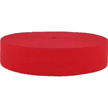 Pruženka hladká šíře 40 mm galonová barevná POL, barva Červená (148)