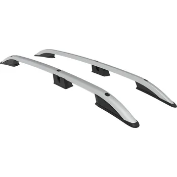 Příčník na automobil Turtle Crown podélníky na Volkswagen Caddy (2K) 2003-2019 fixní body, stříbrné (fixní body)