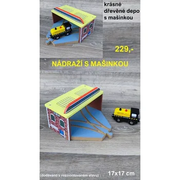 RC model auta NÁDRAŽÍ S MAŠINKOU