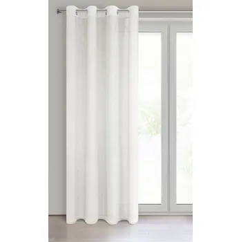 Dekorační dlouhá záclona s kroužky EMMA krémová 140x250 cm (cena za 1 kus) MyBestHome