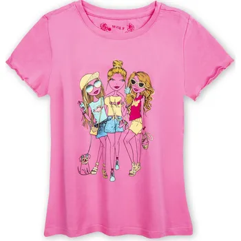 Chlapecké tričko Dívčí tričko - Wolf S2110, růžová světle Barva: Růžová světlejší, Velikost: 104