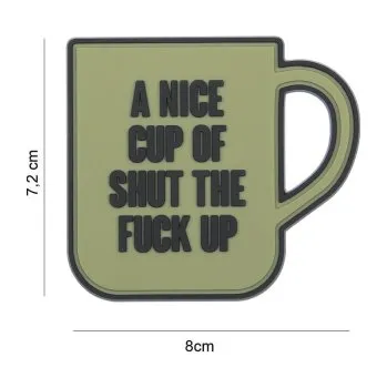 Nášivka Nášivka 3D "A nice cup" - Oliva + dárek zdarma