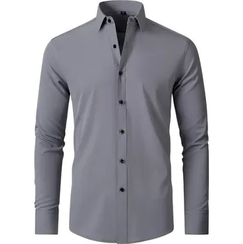Pánská elastická košile Barva: Šedá, Velikost: 7XL