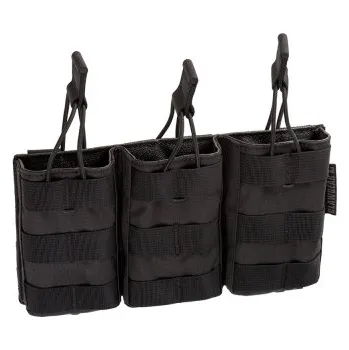 Airsoft Trojitá sumka pro zásobníky typu AR15, Core - Černá