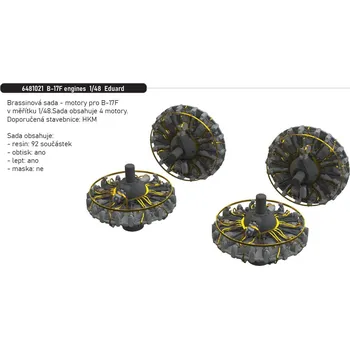 Plastikový model Eduard 1/48 B-17F engines (EDUARD)