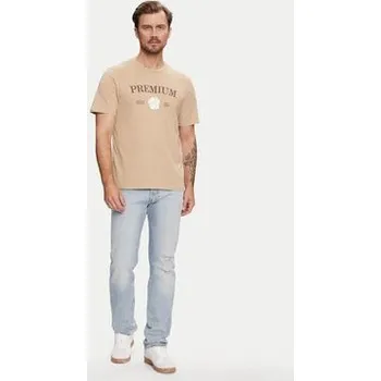 Pánské tričko Jack & Jones T-Shirt Jprblaalfie 12259673 Hnědá Regular Fit XL