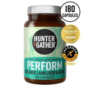 Hunter & Gather Grass Fed Jehněčí játra a srdce v kapslích 90 kapslí