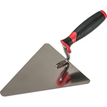 Zednické hladítko Lžíce trojúhelníková nerez, gumová rukojeť, 16cm D3365
