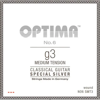 Struna pro kytaru a smyčcový nástroj Optima Struny pro Klasickou kytaru Jednotlivé strunyG3w silver plated medium 126157