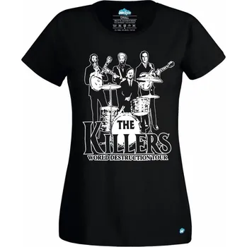 Dámské tričko Dámské tričko The Killers (Husajn, Bin Laden, Bush, Hitler) (Skladem XS-4XL) (Velikost: S, Barva: Černá)