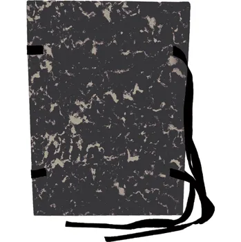 Archivační box Desky s tkanicí A4 knihařské mramor černá